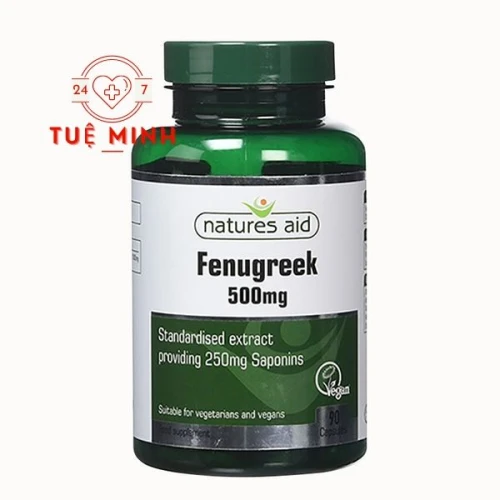 Viên uống lợi sữa natures aid fenugreek 500mg hộp 90 viên