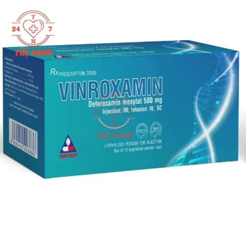Vinroxamin 500mg - Thuốc điều trị nhiễm độc sắt của VINPHACO