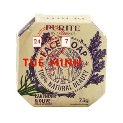 Xà bông rửa mặt oải hương face soap lavender - purite by provence