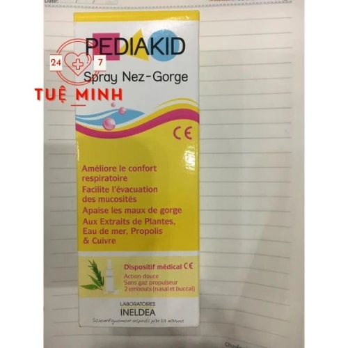 Xịt mũi họng pediakid pháp 20ml