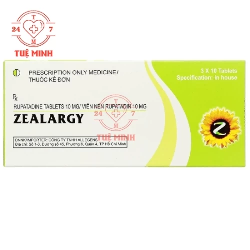Zealargy Cadila - Thuốc điều trị chứng viêm mũi dị ứng và mày đay
