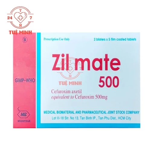 Zil mate 500mg - Thuốc điều trị tình trạng nhiễm khuẩn hiệu quả 