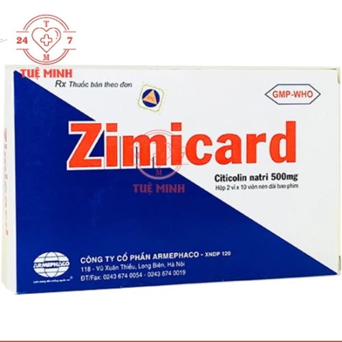 Zimicard 500mg - Thuốc điều trị bệnh não cấp và mãn tính 
