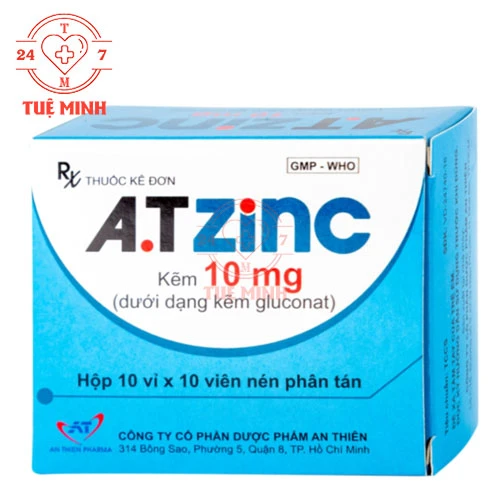 A.T Zinc 10mg (Atizinc) viên - Thuốc bổ sung kẽm cho người lớn và trẻ em