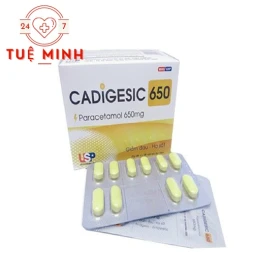 CADIGESIC 650 USP (viên vàng, vỉ) - Thuốc giảm đau, hạ sốt hiệu quả