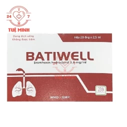 Batiwell - Làm loãng đờm trong các bệnh nhiễm khuẩn đường hô hấp