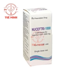 Nuceftri-1000 - Ceftriaxon 1000mg tiêm truyền Zeiss Pharma