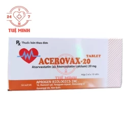Acerovax 20 - Atorvastatin 20mg Aprogen