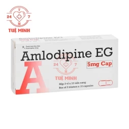 Amlodipine EG 5mg Cap - Thuốc điều trị cao huyết áp và đau thắt ngực 