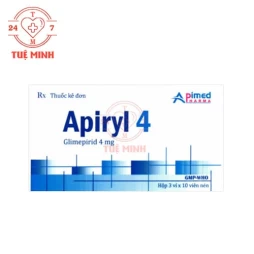 Apiryl 4 Apimed - Thuốc điều trị đái tháo đường tuýp 2