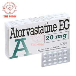Atorvastatine EG 20mg Pymepharco - Thuốc điều trị rối loạn lipid máu hiệu quả