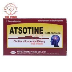 Atsotine Soft Capsule 400mg - Thuốc điều trị đột quỵ, chấn thương sọ não