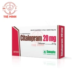Citalopram 20mg Danapha - Thuốc điều trị bệnh trầm cảm giai đoạn đầu