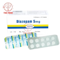 Diazepam 5mg - Thuốc điều trị rối loạn lo âu, trầm cảm hiệu quả