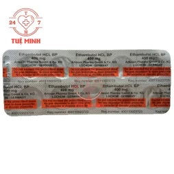 Ethambutol HCL 400mg film coated tablets Artesan - Thuốc điều trị lao phổi hiệu quả