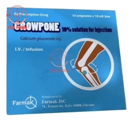 Growpone 10% 10ml - Thuốc dự phòng và điều trị hạ Calci huyết 
