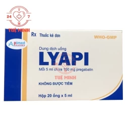 Lyapi 100mg/5ml Apimed (ống) - Thuốc điều trị đau thần kinh