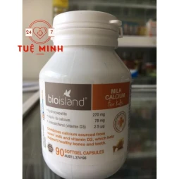 Milk canxi bio island - lọ 90 viên