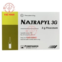 Naatrapyl 3g Pymepharco - Thuốc điều trị di chứng tai biến mạch máu não