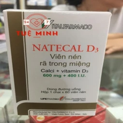 Natecal d3 (viên nén rã trong miệng)