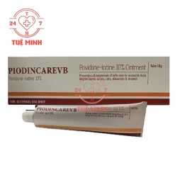 Piodincarevb 50g Hóa Dược - Thuốc điều trị nhiễm khuẩn do bỏng, loét