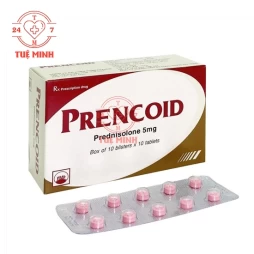 Prencoid 5mg Pymepharco - Thuốc kháng viêm, chống dị ứng và ức chế miễn dịch