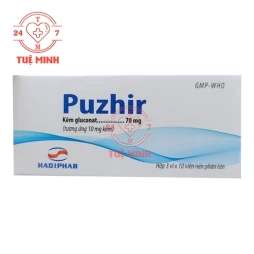 Puzhir - Kẽm gluconat 70mg Hadiphar