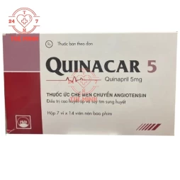 Quinacar 5 Pymepharco - Thuốc điều trị tăng huyết áp vô căn