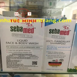 Sữa rửa mặt và tắm cho da nhạy cảm sebamed 300ml