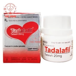 Tadalafil 20mg cophavina (lọ 10 viên)