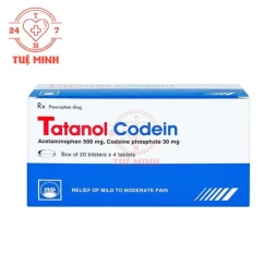 Tatanol Codein Pymepharco - Thuốc giảm đau trong trường hợp đau thắt lưng, đau đầu