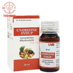 Unorizine syrup - Siro điều trị mày đay, viêm mũi dị ứng hiệu quả