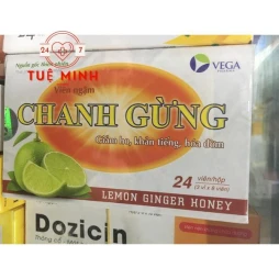 Viên ngậm chanh gừng vega