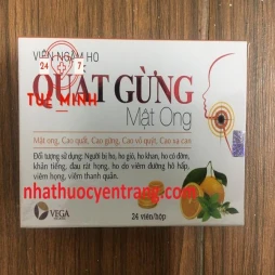 Viên ngậm quất gừng mật ong vega