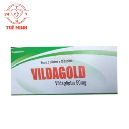 Vildagold 50mg Armephaco - Thuốc điều trị tiểu đường tuýp 2