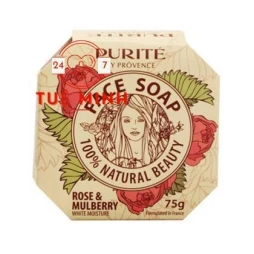 Xà bông rửa mặt hoa hồng face soap rose - purite by provence