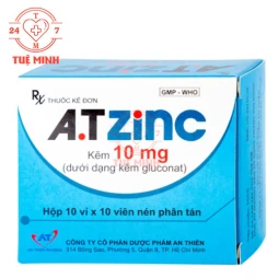 A.T Zinc 10mg (Atizinc) viên - Thuốc bổ sung kẽm cho người lớn và trẻ em