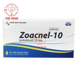 Zoacnel-10 - Điều trị mụn trứng cá trung bình đến nặng Davipharm