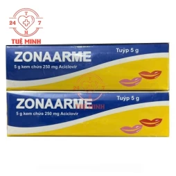 Kem Zonaarme 5g Armephaco - Điều trị dự phòng tái nhiễm virus Herpes simplex tuýp 1 và 2 ở da